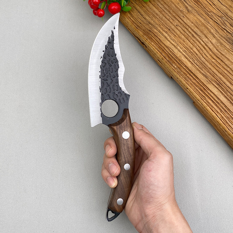 6" Tactical Finger-Hole Japanese Steel Chef Knife