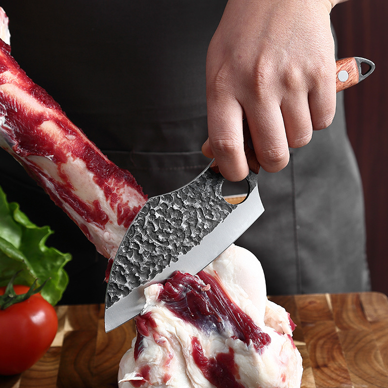 6" Tactical Finger-Hole Japanese Steel Butcher Knife
